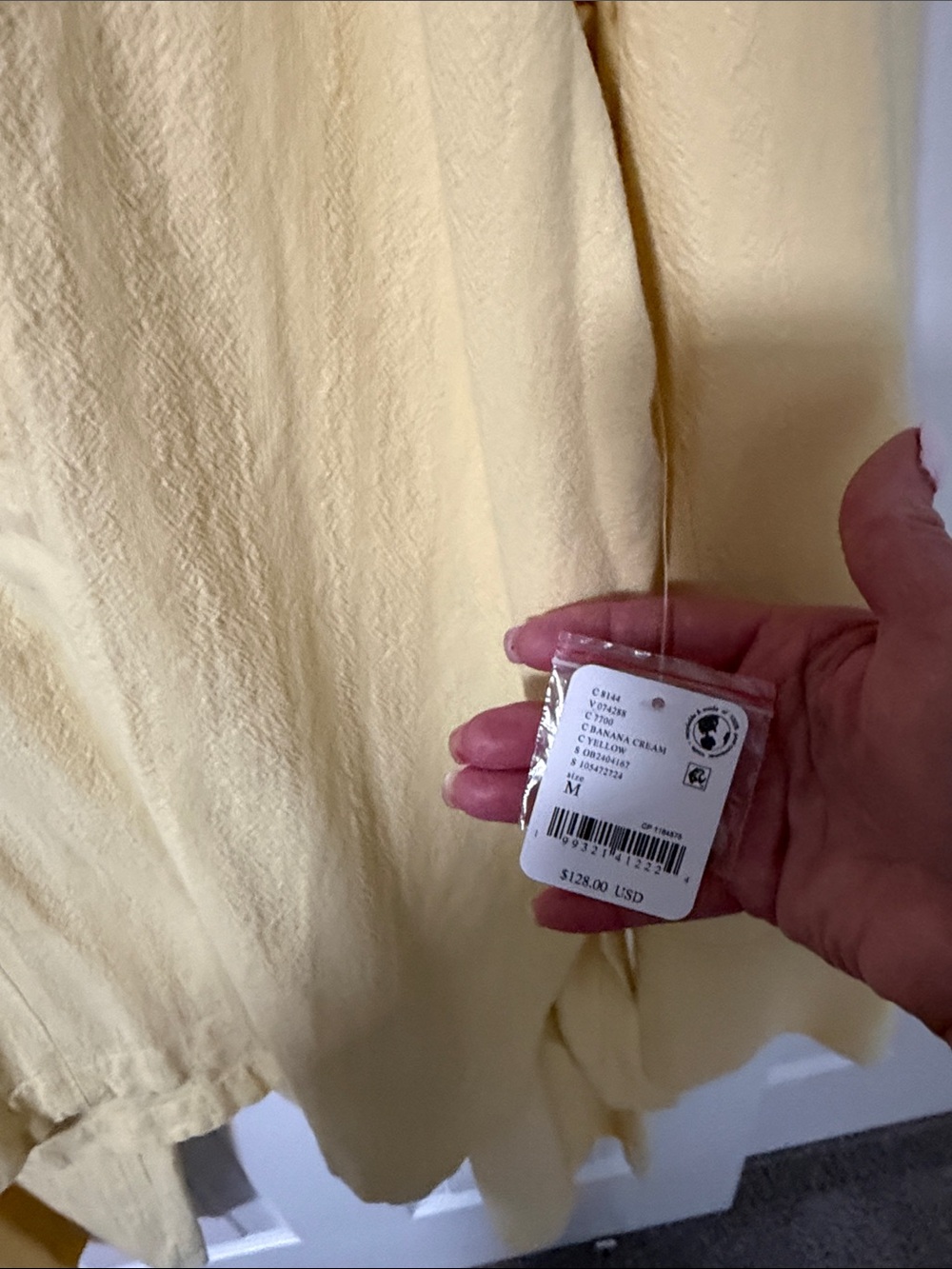 Free People Pale Yellow Two-Piece Pajama Set - Picture 3 of 11
